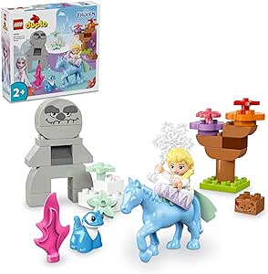 LEGO® DUPLO │ Disney Elsa ve Bruni Büyülü Ormanda 10418, 2 Yaş ve Üzeri Çocuklar için Elsa Mini Bebek Figürü İçeren Eğitici Oyuncak Yapım Seti, 31 Parça