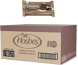 Eti Hoşbeş Kakao Kremalı Gofret 40 g x 24 Adet