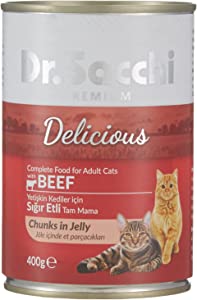 Dr.Sacchi Konserve Kedi Maması Sığır Etli 400Gr