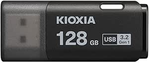 KIOXIA TransMemory U301 128GB USB Bellek – USB 3.2 Gen1, Siyah