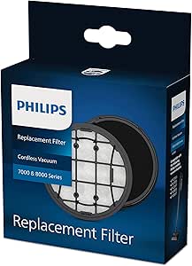 Philips Orijinal Yedek Filtre – Kablosuz Süpürge 6000, 7000 ve 8000 Serisi ile Uyumlu, Yıkanabilir Sünger ve Çerçeveli Giriş Filtreleri (XV1681/01)