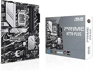 ASUS, PRIME H770-PLUS Anakart, Intel H770 LGA1700 DDR5 7200 DP HDMI 3x M2 USB 3.2 AURA RGB 2.5 Gbit LAN ATX ASUS 5X PROTECTION III, Armoury Crate, AI Suite 3