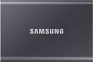 Samsung MU-PC1T0T/WW T7 1TB USB 3.2 Gen 2 Harici Katı Hal Sürücüsü, Gri