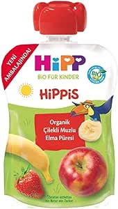 HiPP Organik Çilekli Muzlu Elma Püresi 100 gr