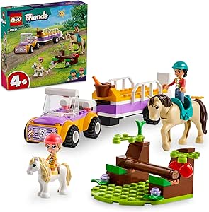 LEGO Friends At ve Midilli Römorku 42634-4 Yaş ve Üzeri Çocuklar için Liann ve Zoya Minifigürü İçeren Yaratıcı Oyuncak Yapım Seti (105 Parça)
