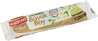 Koroplast Yasemin Kokulu Büyük Boy Büzgülü Çöp Poşeti 10’lu 65×70 cm, Kolay Bağlanır Kokulu Büzgülü Büyük Boy Çöp Torbası, Sızdırmaz, Yırtılmaz, Geri Dönüştürülebilir Atık Torbası, Güçlü Çöp Poşeti