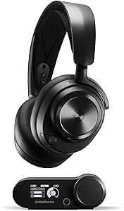 SteelSeries Arctis Nova Pro Wireless Multi-Platform Gaming Kulaklık, Hi-Fi Ses Sürücüleri, Aktif Gürültü Giderme – Clearcast Gen2 Mikrofon – PC, PS5, PS4, Switch, Mobil Siyah