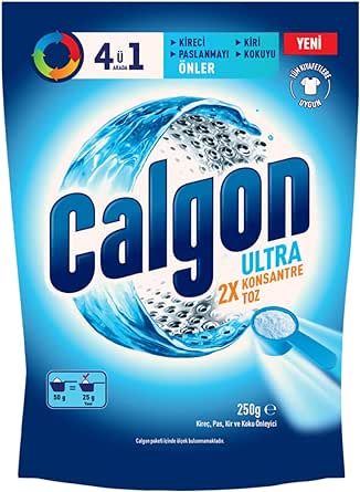 Calgon Power Kir, Pas, Kireç ve Koku Önleyici 4’ü 1 Arada Ultra Konsantre Toz 250 g
