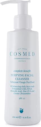 Cosmed Yağlı ve Akne Eğilimli Ciltlere Özel Arındırıcı Yüz Temizleme Jeli ph 5.5