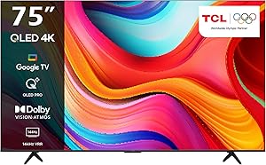 TCL75T8BGTV 144HZ QLED 4K UHD 75INC UYDULU GOOGLE TV Siyah