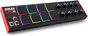 Akai Professional LPD8 – USB MIDI Controller Mac ve PC için Duyarlı 8 MPC Bateri Pedi, Atanabilir 8 Düğme ve Müzik Prodüksiyonu Yazılımı Dahil