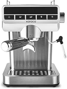 KARACA Coffee Art 1362 Süt Köpürtücülü, 20 Bar Basınçlı, Espresso, Latte, Cappuccino, Americano Makinesi 1,5L Inox
