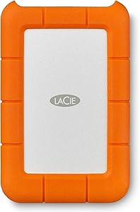 LaCie Rugged USB-C 1TB, Taşınabilir Harici Sabit Sürücü, PC Mac iPad & iPhone, Data Rescue Service (STFR1000800)