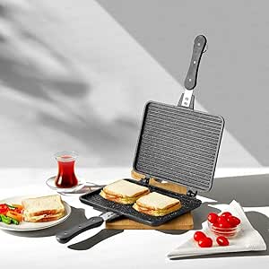 Nehir Nehir Alüminyum Döküm Lüks Maxi Büyük Boy Tost Tavası