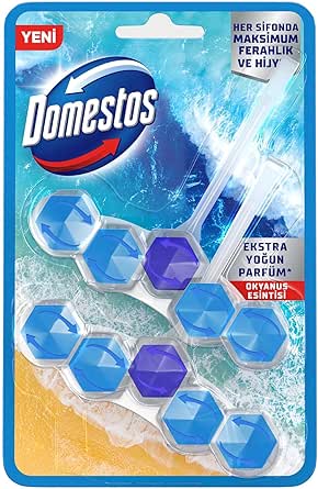 Domestos WC Blok 5’li Güç Tuvalet Bloğu Okyanus Ferahlığı Maksimum Hijyen 100 G