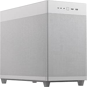 Asus Prime AP201 White Micro Atx Alet Gerektirmeyen Yan Paneller, 360 Mm Soğutucu, 338 Mm Uzunluğa Kadar Ekran Kartı ve Standart Atx Psu Destekli 33 Litre Hacimli Micra Atx Kasa