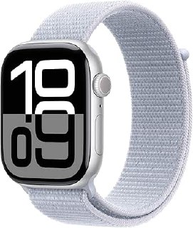 Apple Watch Series 10 GPS + Cellular 42 mm Gümüş Rengi Kasa Akıllı Saat ve Bulut Mavisi Spor Loop – Standart. Fitness Takibi, EKG Uygulaması, Hep Açık Retina Ekran, Karbon Nötr