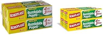 Koroplast Orta Boy 80’li 4 Al 3 Öde Buzdolabı Poşeti (4 x 20 Adet) ve Koroplast Orta Boy 120’li 4 Al 3 Öde Buzdolabı Poşeti (4 x 30)