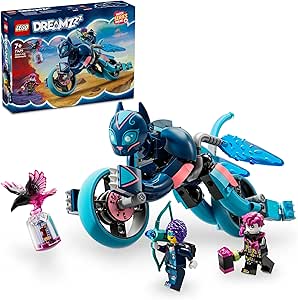 LEGO DREAMZzz 2’si 1 Arada Zoey’nin Kedi motosikleti 71479-7 Yaş ve Üstü Kız ve Erkek Çocuklar için Motosiklet Oyuncağına Dönüşebilen Hayvan Oyuncak Seti, Doğum Günü Hediyesi Fikri (226 Parça)