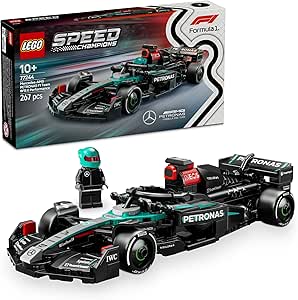 LEGO Speed Champions Mercedes-AMG F1 W15 Yarış Arabası 77244 – 10 Yaş ve Üzeri Kız ve Erkek Çocukları için Koleksiyonluk Sürücü Minifigürü İçeren Yapım Seti ve Sergileme Seti (267 Parça)