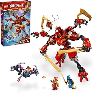 LEGO NINJAGO Kai’nin Ninja Tırmanma Robotu 71812 – 9 Yaş ve Üzeri Kız ve Erkek Çocuklar için 4 Ninja Minifigürü İçeren Yaratıcı Oyuncak Yapım Seti, Çocuklar için Doğum Günü Hediyesi Fikri (623 Parça)