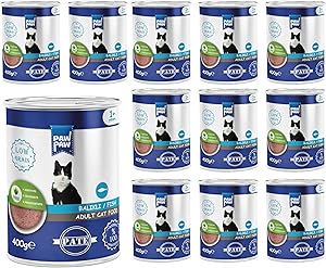 Pawpaw Yetişkin Kedi Balıklı Pate 400 Gr x 12 Adet