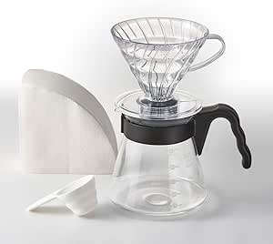 Hario V60 Kahve Demleme Seti, Şeffaf