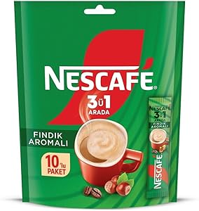 NESCAFÉ Fındık Aromalı Beyazlatıcılı Çözünebilir Kahve Karışımı, 10×17 g