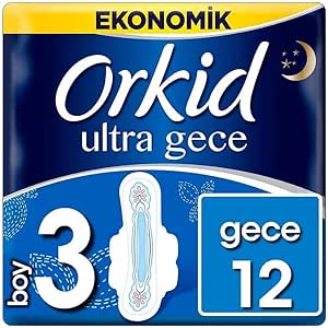 Orkid Ultra Extra Gece ve Gündüz (Boy 3) 12 Adet Hijyenik Ped