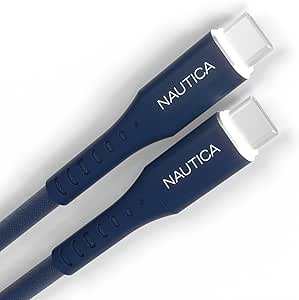 Nautica C35 Type-C to Type-C 65W Led Işıklı Şarj ve Data Kablosu 1.2M Navy