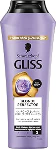 Gliss Blonde Perfector Turunculaşma Karşıtı Onarıcı Şampuan Peptit ve Yaban Mersini Özü ile 250 ml