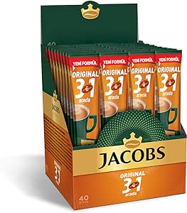 JACOBS 3’ü 1 Arada 16 Gram x 40 x 8 Adet, Kahve