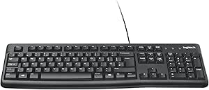 Logitech K120 USB Kablolu Klavye, Sayısal Tuş Takımına Sahip, Sıvı Dökülmelerine Dayanıklı, Türkçe Q Klavye, Siyah