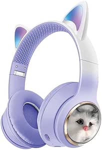 Sunix Wireless 5.3 Stereo Kedili Kulak Üstü Bluetooth Kulaklık Mor BLT-45