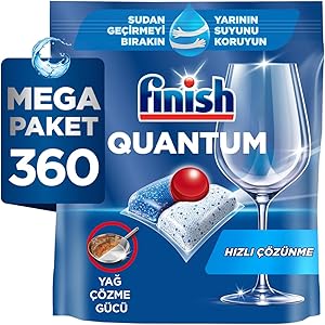 Finish Quantum 360 Kapsül Bulaşık Makinesi Deterjanı Tableti (6 x 60 Kapsül)