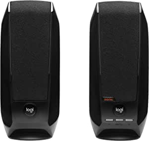 Logitech S150 USB Stereo Hoparlör, 2.0, İnce ve Hafif Tasarım, Kompakt ve Taşınabilir, Kolay Ses Kontrolleri, LED Işıklı Gösterge, Sessize Alma Tuşu, 2 W, Siyah