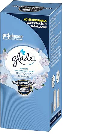 Glade Banyo Hava Tazeleyici Yedek Temiz Çarşaf Ferahlığı, 10 ml, Beyaz