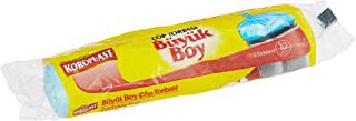 Koroplast Büyük Boy Çöp Poşeti 10’lu 65×80 cm, Sızdırmaz ve Yırtılmaz, Ekonomik Büyük Boy Çöp Torbası, Geri Dönüştürülebilir Atık Torbası, Doğa Dostu, Sürdürülebilir, Güçlü ve Dayanıklı Çöp Poşeti