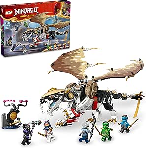 LEGO NINJAGO Usta Ejderha Egalt 71809 – 8 Yaş ve Üzeri Kız ve Erkek Çocukları için Lloyd, Sora, Nya, Lord Ras ve Cinder Minifigürlü Oyuncak Yapım Seti, Çocuklar için Doğum Günü Hediyesi (532 Parça)