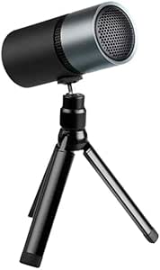 THRONMAX M8 Pulse kompakt ve katlanabilir USB kondansatör mikrofon, canlı ses akışı için mükemmel, siyah/gri