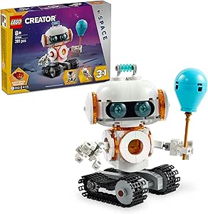 LEGO Creator 3’ü 1 Arada Uzay Robotu 31164-8 Yaş ve Üzeri Çocuklar için Köpek Figürüne veya Rokete Dönüşebilen Oyuncak Yapım Seti, Doğum Günü Hediyesi (281 Parça)