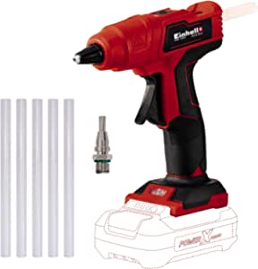 Einhell Akülü Akülü Sıcak Silikon Mum Tabancası TE-CG 18 Li – Solo Power X-Change (Lityum-İyon, 5 yapıştırma çubuğu ve düz yapıştırıcı ucu dahil) – 4522200