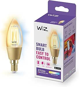 WİZ Wi-Fi 25W Sarı/Beyaz Amber Cam Mum Tipi Akıllı Ampul C35 E14