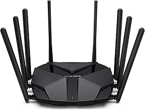 Mercusys MR90X, AX6000 Mbps, Gigabit Portları, Fiber Destekli, 2.5G Gigabit Bağlantı Noktası, 160 MHz Kanalı, 1.6GHZ İşlemci, VPN Destekli, 256’ya Kadar Cihaz Bağlanabilir, 8-Stream Wi-Fi 6 Router