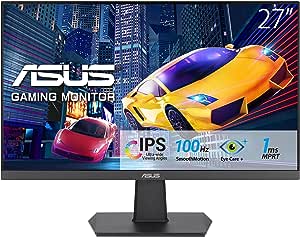 ASUS VA27EHF 27 inç Monitör, Full HD (1920×1080), IPS, Freesync, 1 ms, 100 Hz, HDMI, VESA, Eye Care, Flicker-Free, Çerçevesiz, Düşük Mavi Işık