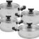 📌 Hisar M60051480-40892 Atlantis 8 Parça Çelik Tencere Seti, Siyah