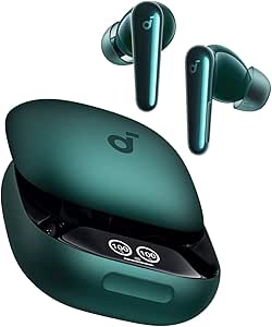 Soundcore by Anker Liberty 4 Pro, Bluetooth 5.4, IPX5 Suya Dayanıklı, Aktif Gürültü Önleme (ANC), True Wriless Stereo (TWS), Tek Şarjla 10 Saat Pil Ömrü, Mat Yeşil