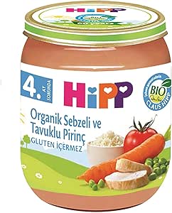 Hipp Organik Sebzeli ve Tavuklu Kremalı Pirinç 125 Gr 1 Paket(1 x 125 g)