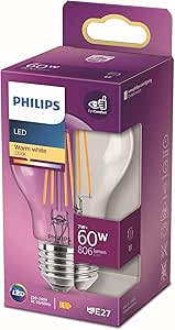 Philips LED Classic 60W A60 E27 Non-Dim 2700K Sarı Işık LED Filament Ampul