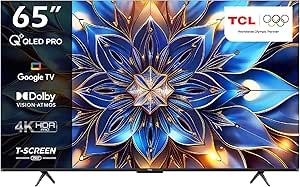 TCL65T7BGTV QLED 4K UHD 65INC UYDULU GOOGLE TV Siyah, 65 inç